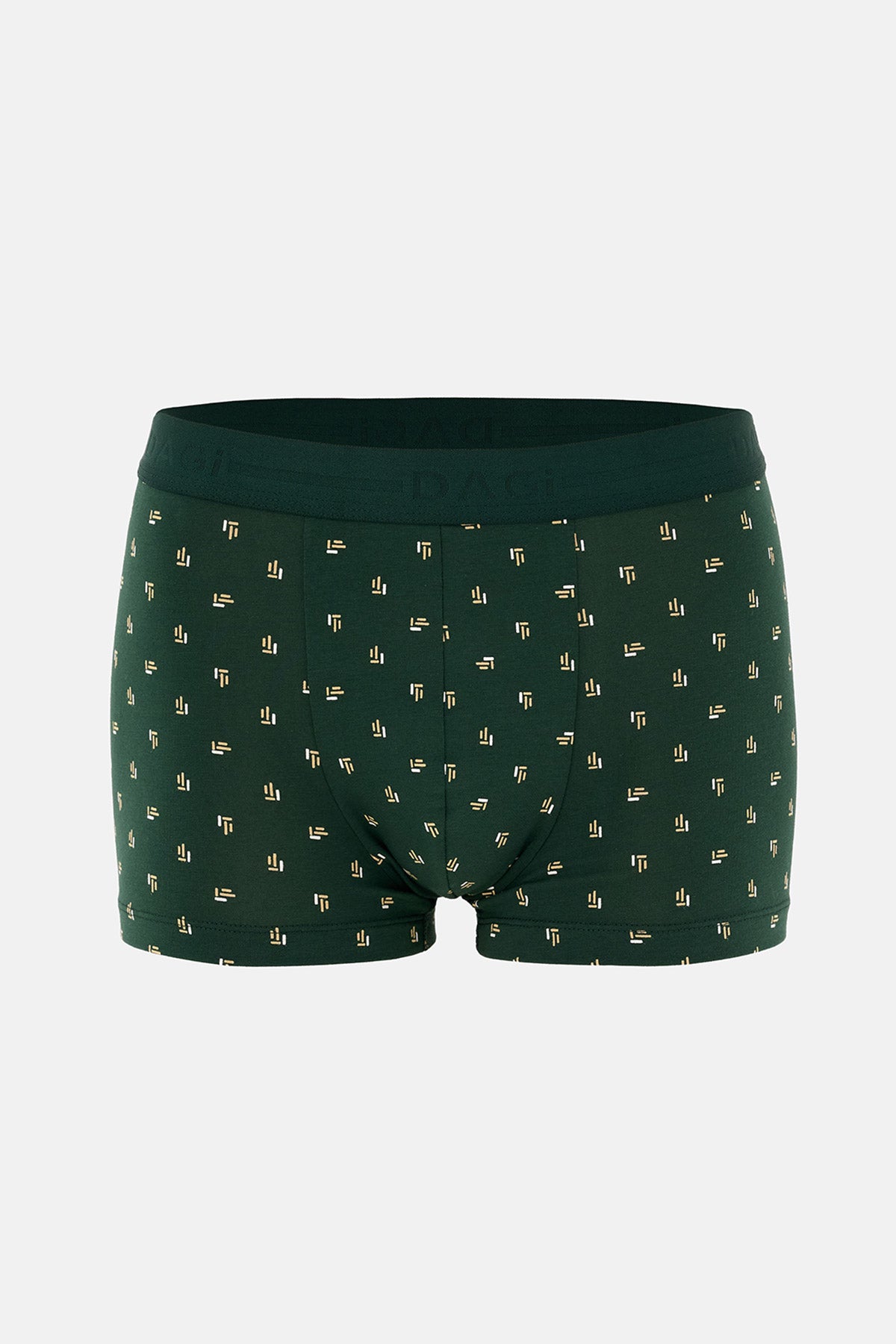 Koyu Yeşil 5210 2'li Desenli Pamuk Boxer