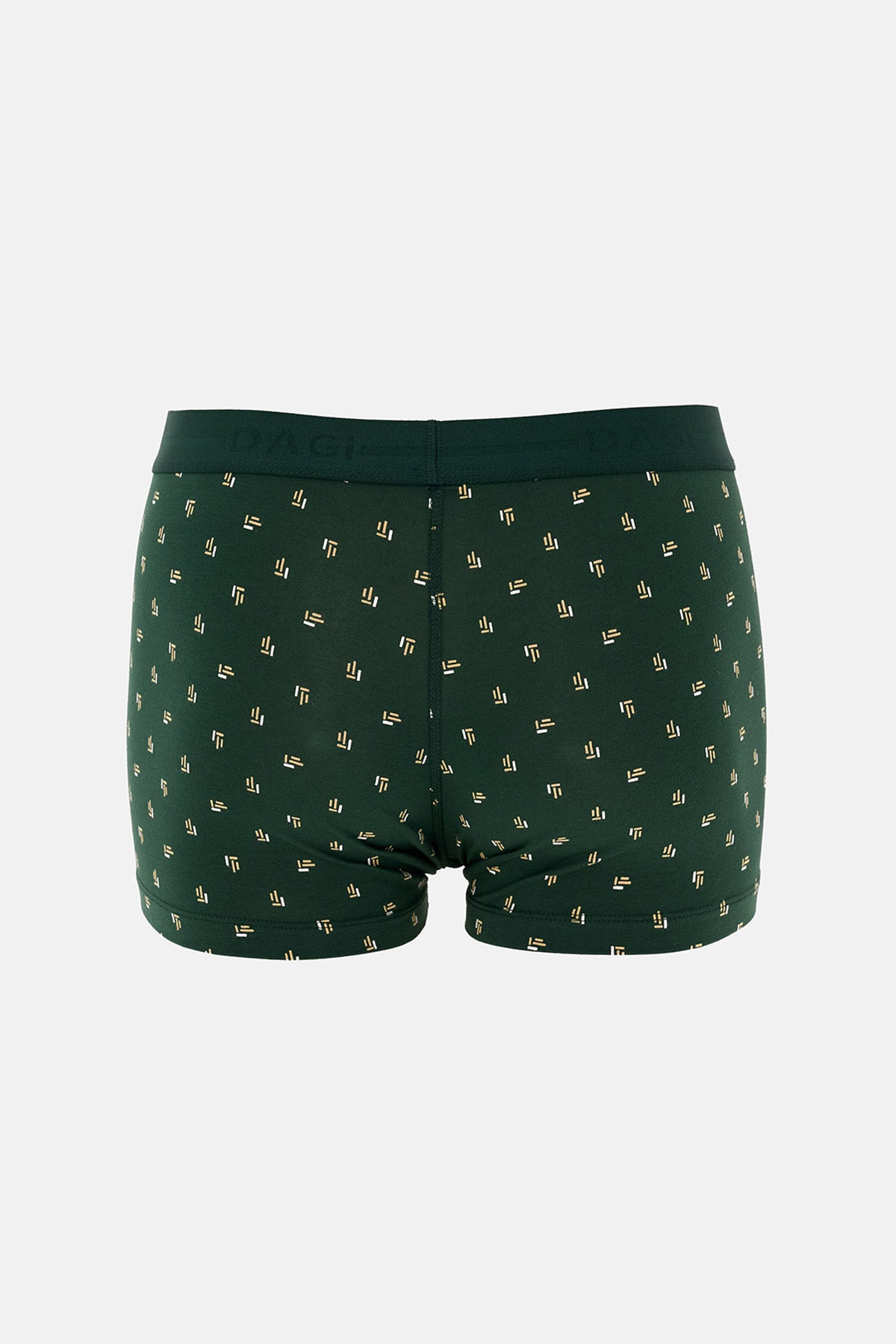 Koyu Yeşil 5210 2'li Desenli Pamuk Boxer