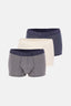 BUZ MAVİSİ-FÜME 4210 3'lü Desenli Micro Modal Boxer