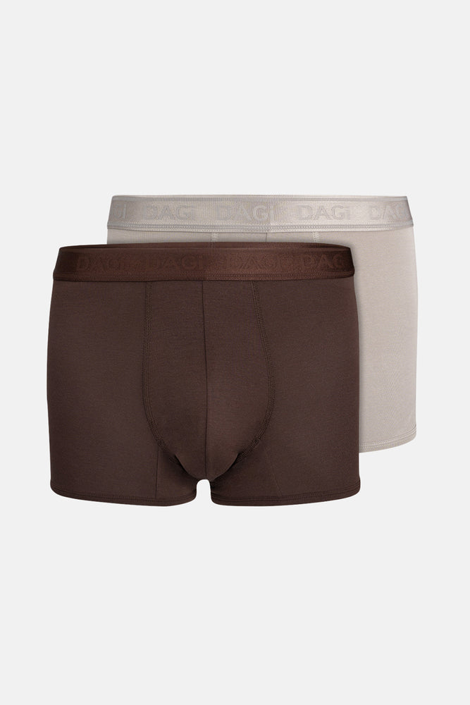 GRİ-KAHVE 4210 Desenli Micro Modal Boxer