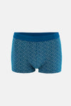 Mavi 2'li Desenli Pamuk Boxer