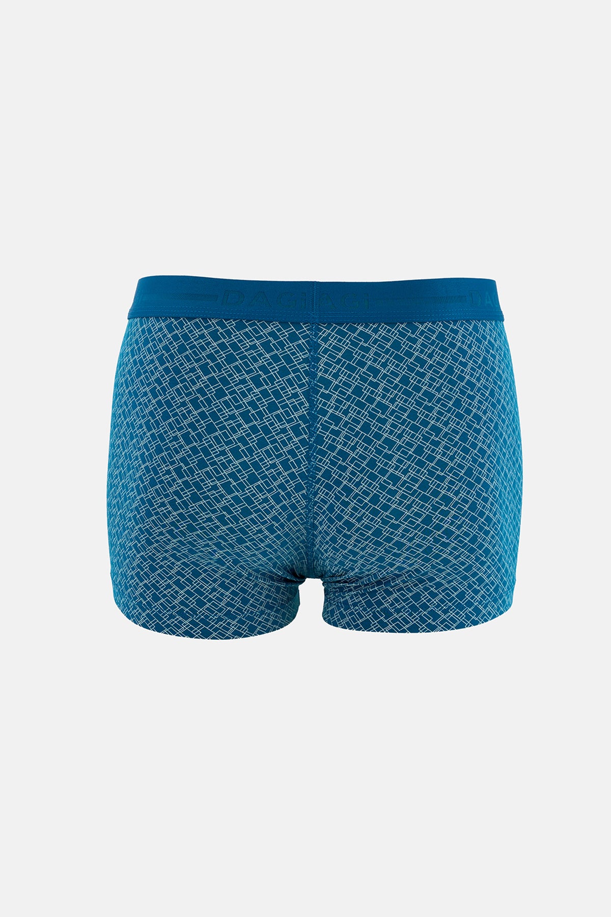 Mavi 2'li Desenli Pamuk Boxer