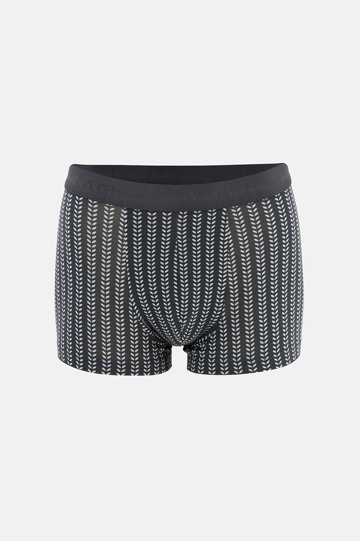 ANTRASİT-GRİ 3'lü Desenli Pamuk Boxer