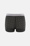 Gri-Lacivert 3'lü Desenli Pamuk Boxer