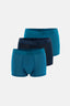 Lacivert-Mavi 3'lü Desenli Micro Modal Boxer