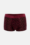 Bordo-Siyah 3'lü Desenli Micro Modal Boxer