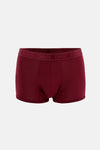 Bordo-Siyah 3'lü Desenli Micro Modal Boxer