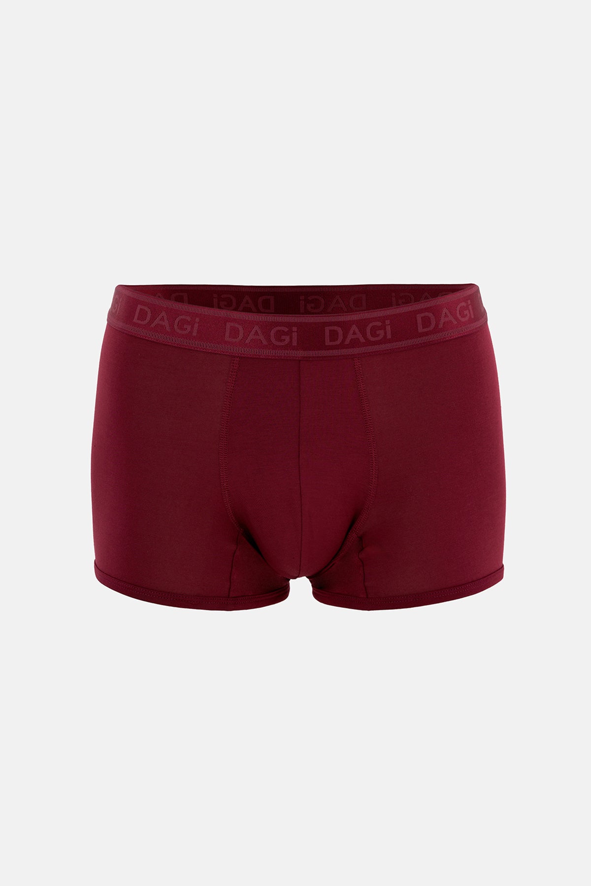 Bordo-Siyah 3'lü Desenli Micro Modal Boxer