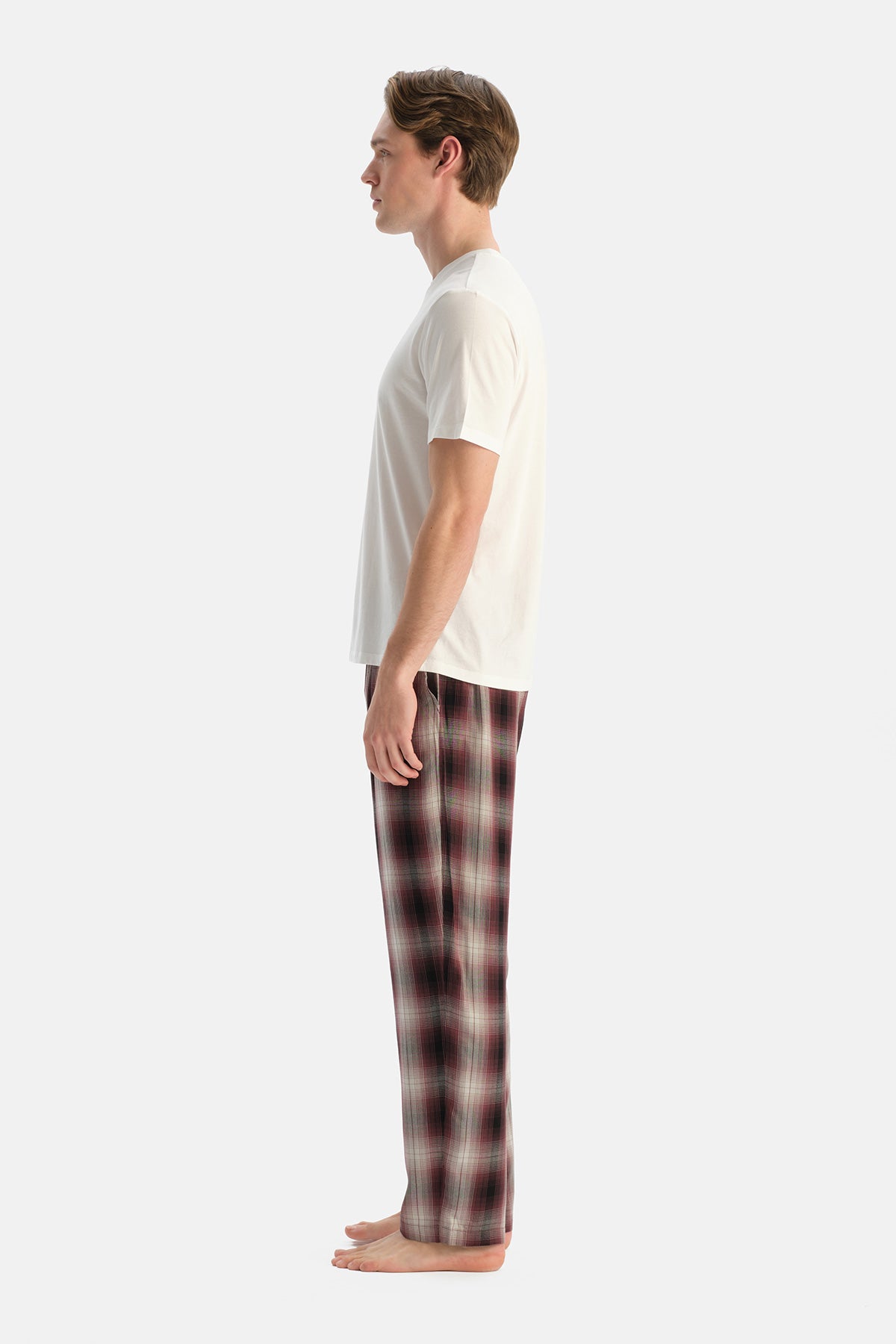 Multicolor Ekoseli Dokuma Pantolon