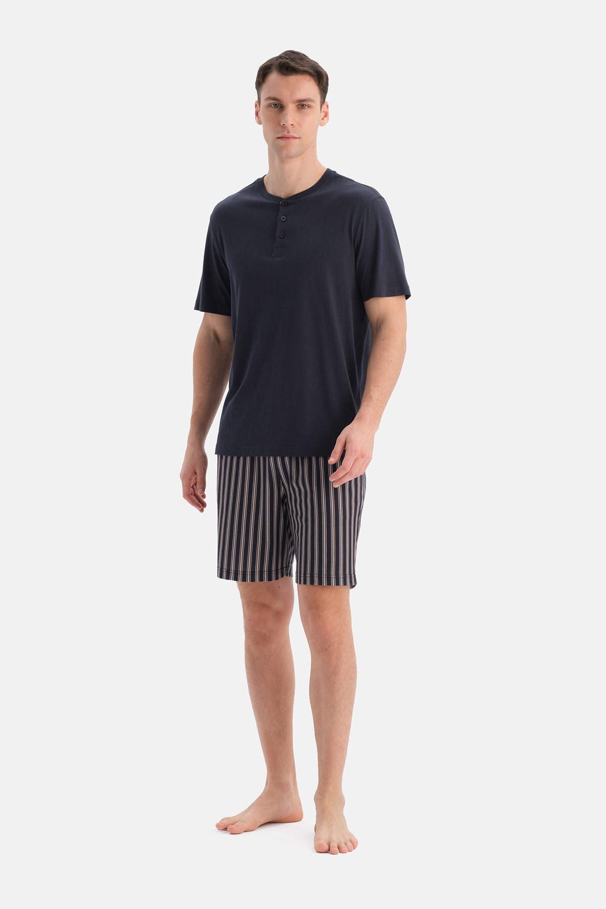 KISA KOLLU PATLI PAMUK MODAL TİŞÖRT ŞORT TAKIM