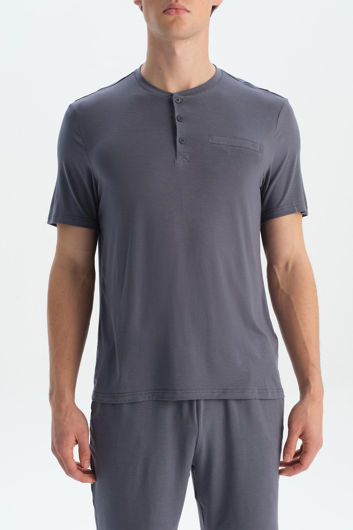 Indigo Kısa Kollu Patlı Tişört Şort Cooling Takım