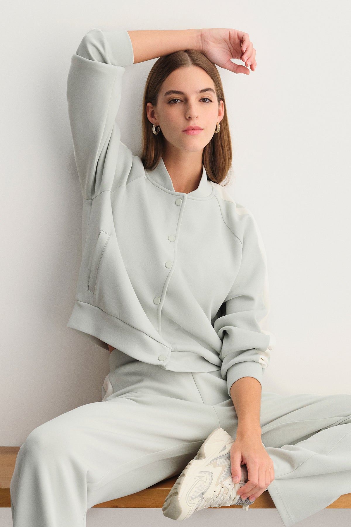 Ada Çayı Modal Karışımlı Düğmeli Ceket