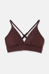 Koyu Kahve Çapraz Bel Detaylı Sporcu Sütyeni