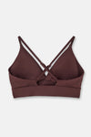 Koyu Kahve Çapraz Bel Detaylı Sporcu Sütyeni