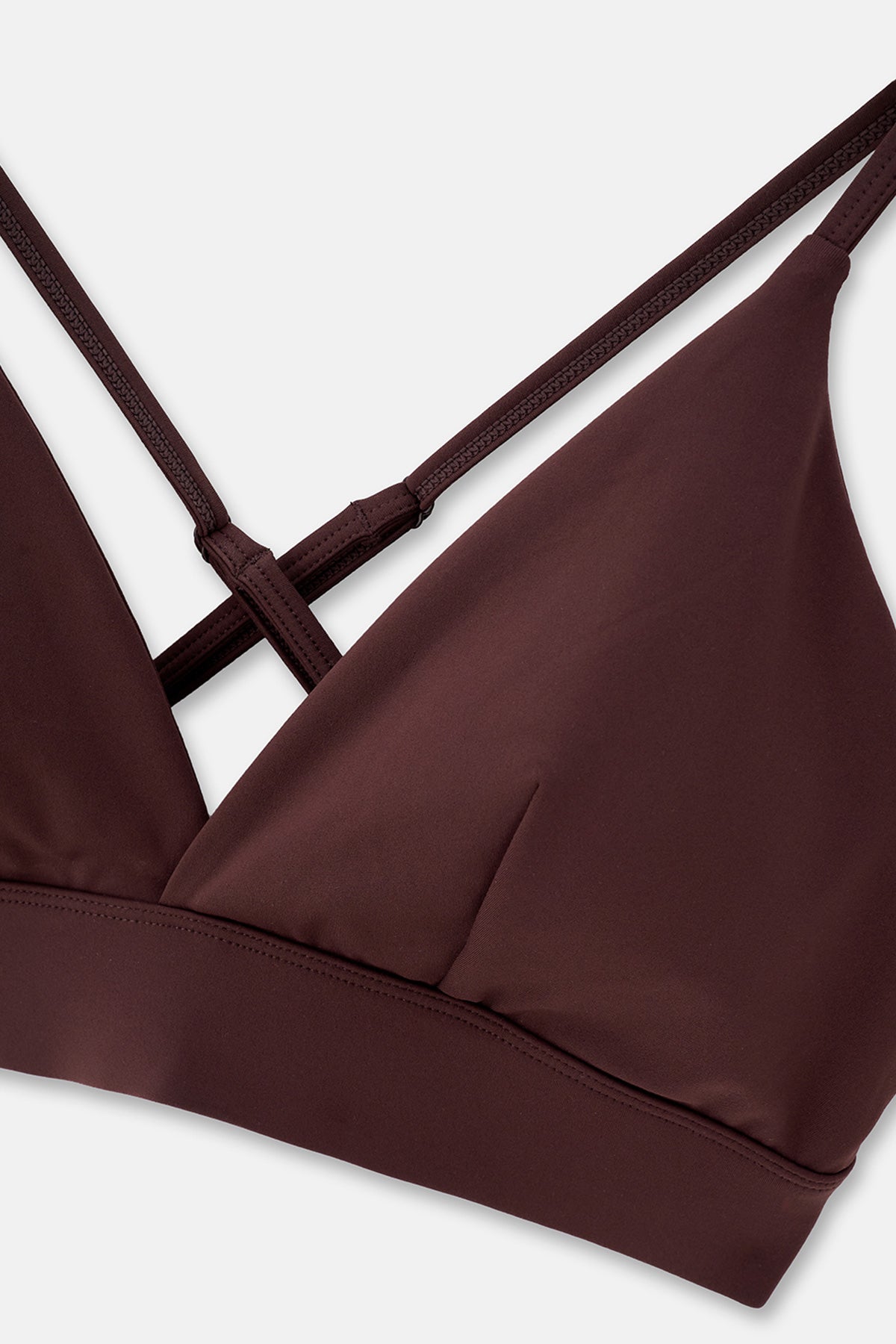 Koyu Kahve Çapraz Bel Detaylı Sporcu Sütyeni