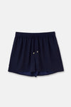 Lacivert Dokuma Şort