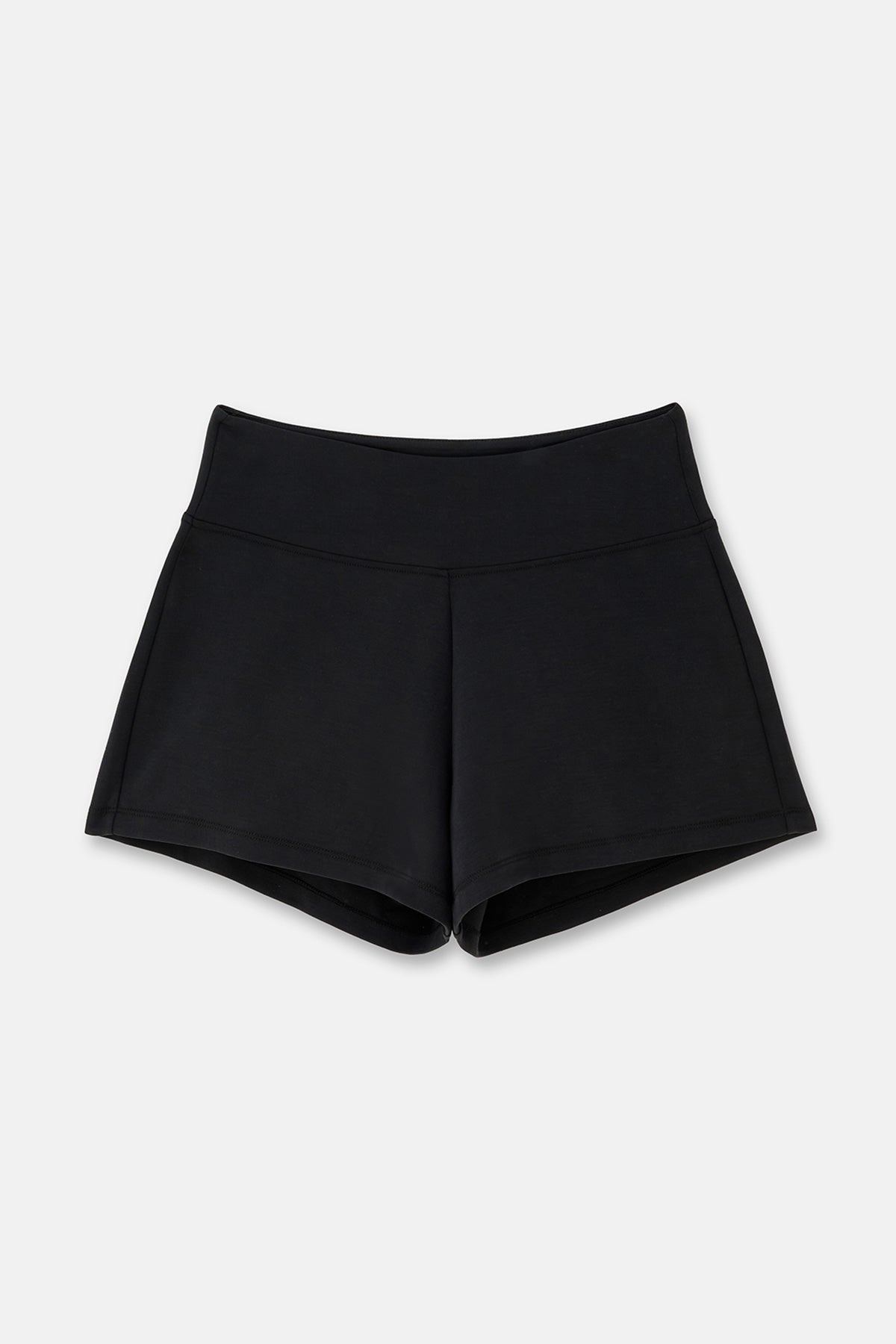 Siyah Beli Ribanalı Modal Karışımlı Şort