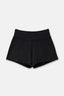Siyah Beli Ribanalı Modal Karışımlı Şort