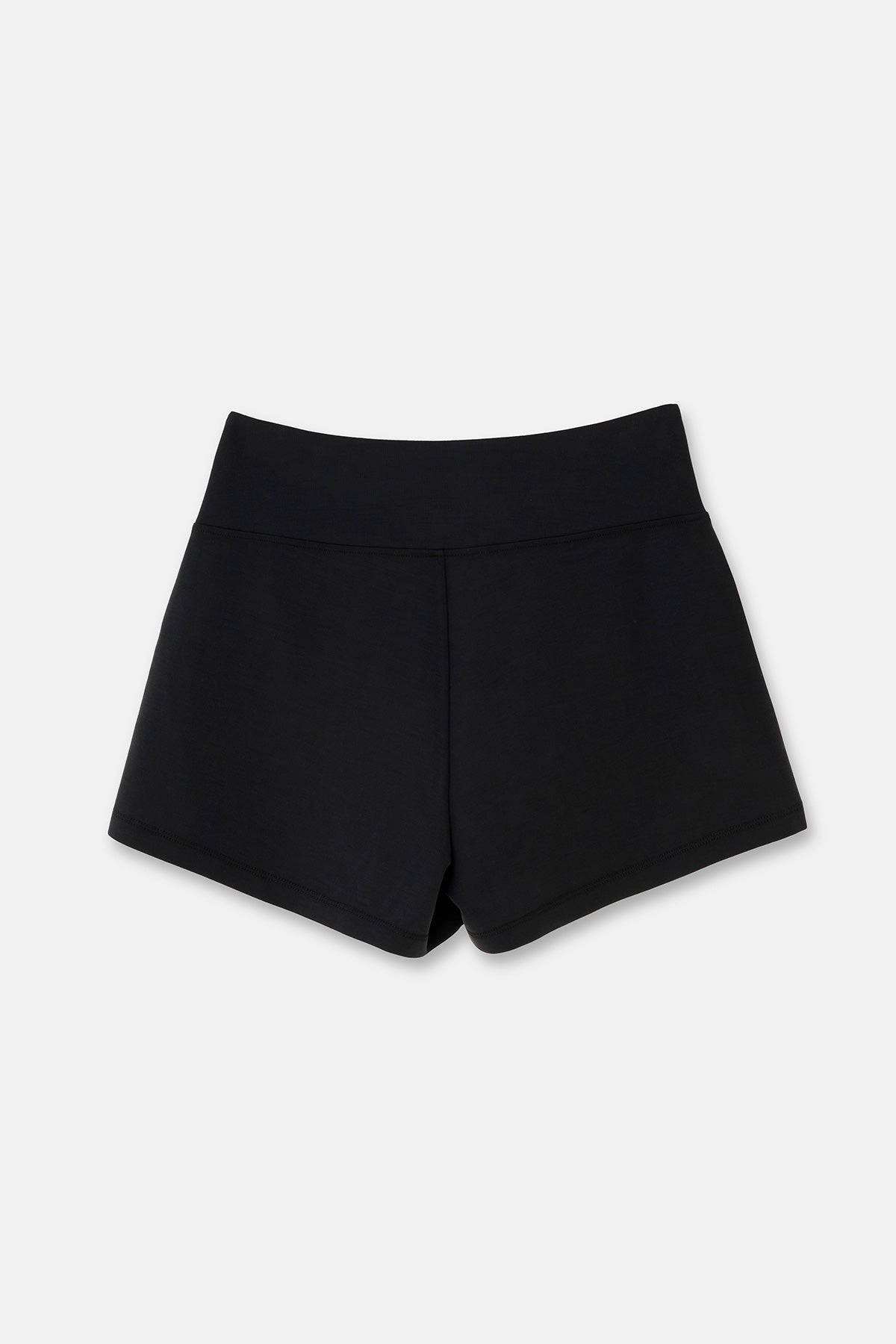 Siyah Beli Ribanalı Modal Karışımlı Şort