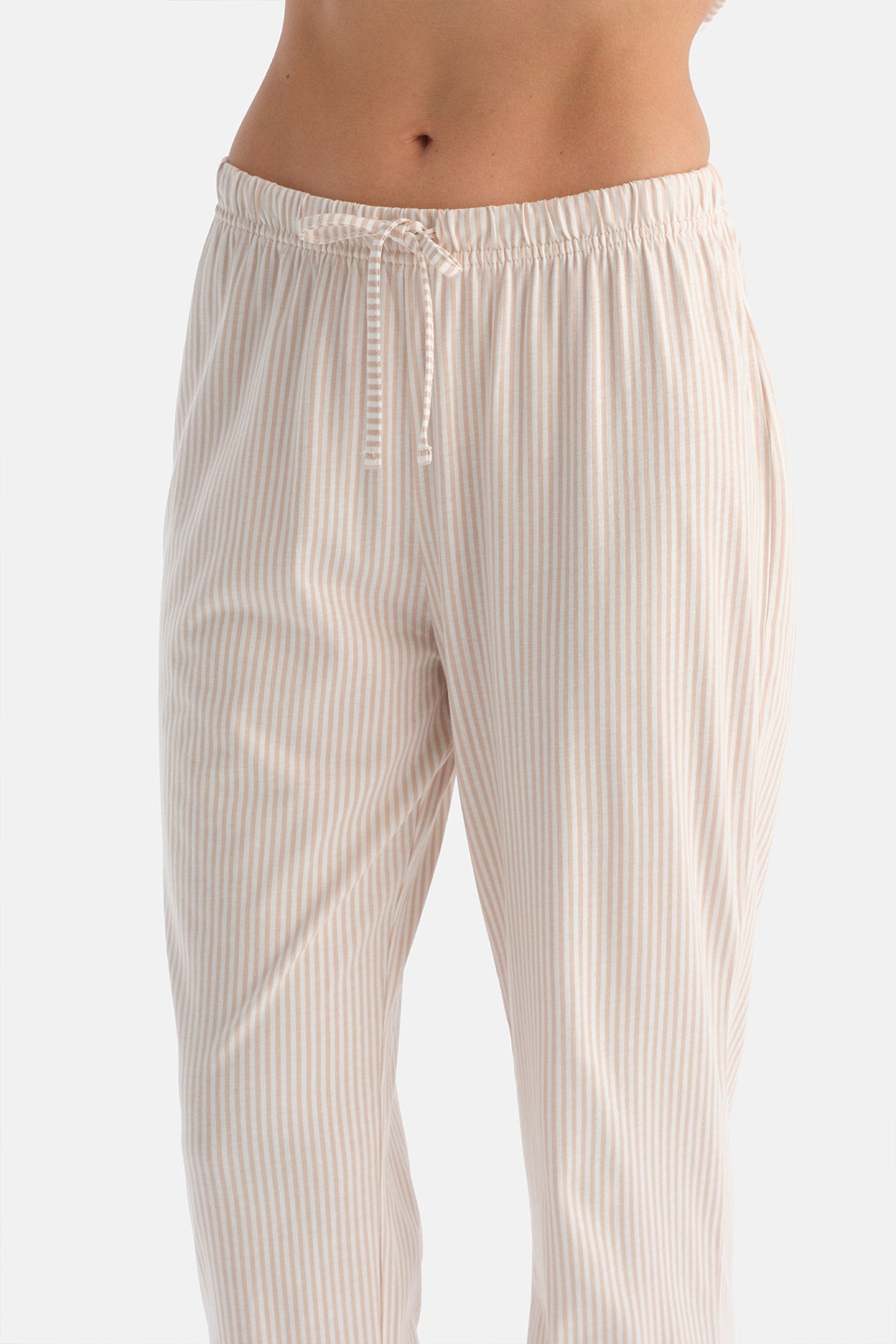 ÇİZGİLİ PAMUK MODAL GÖMLEK PANTOLON TAKIM