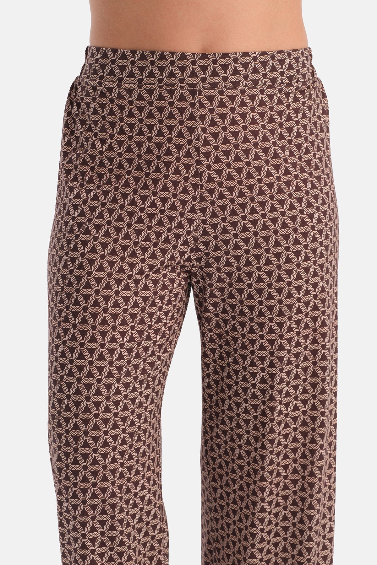 GEOMETRİK DESENLİ PAMUK MODAL GÖMLEK PANTOLON TAKIM