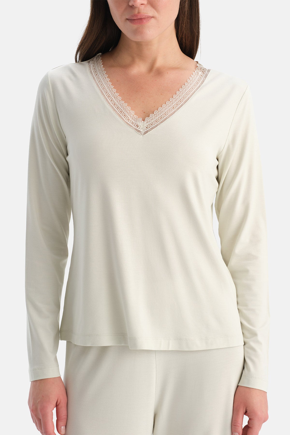 DANTEL DETAYLI SİROVİSKON TİŞÖRT PANTOLON TAKIM