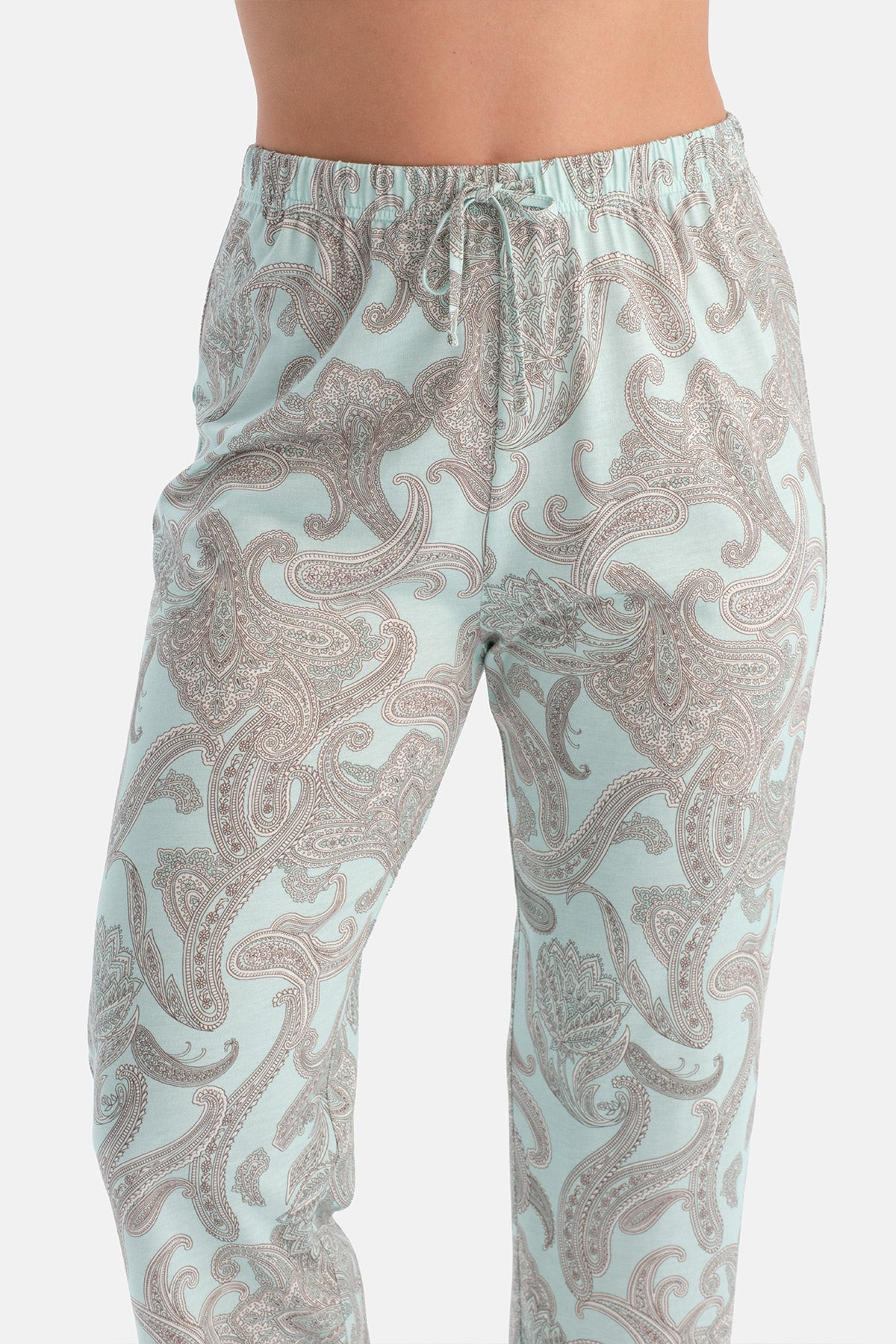 ŞAL DESENLİ PAMUK MODAL GÖMLEK PANTOLON TAKIM