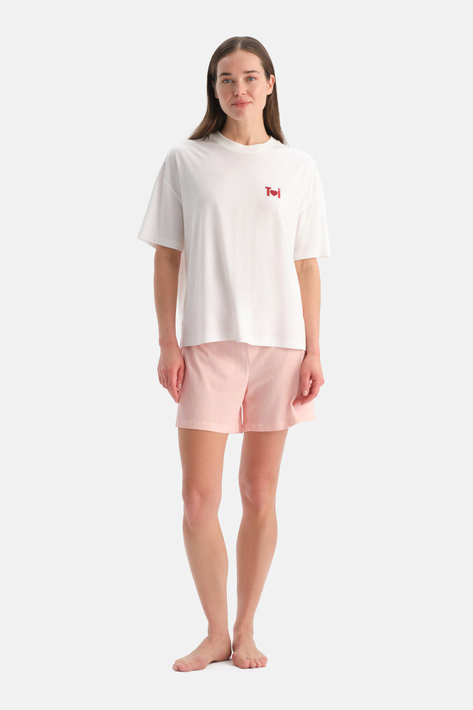 BASKI DETAYLI TİŞÖRT ŞORT TAKIM