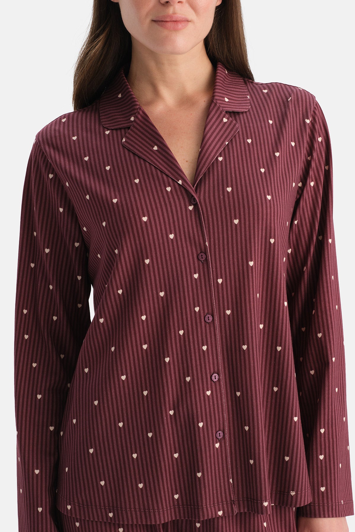 ÇİZGİLİ PAMUK MODAL GÖMLEK PANTOLON TAKIM