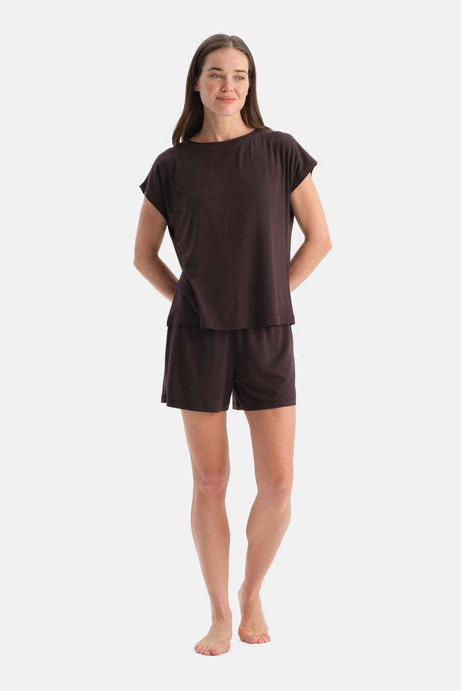 KAYIK YAKA SİROVİSKON TİŞÖRT ŞORT TAKIM