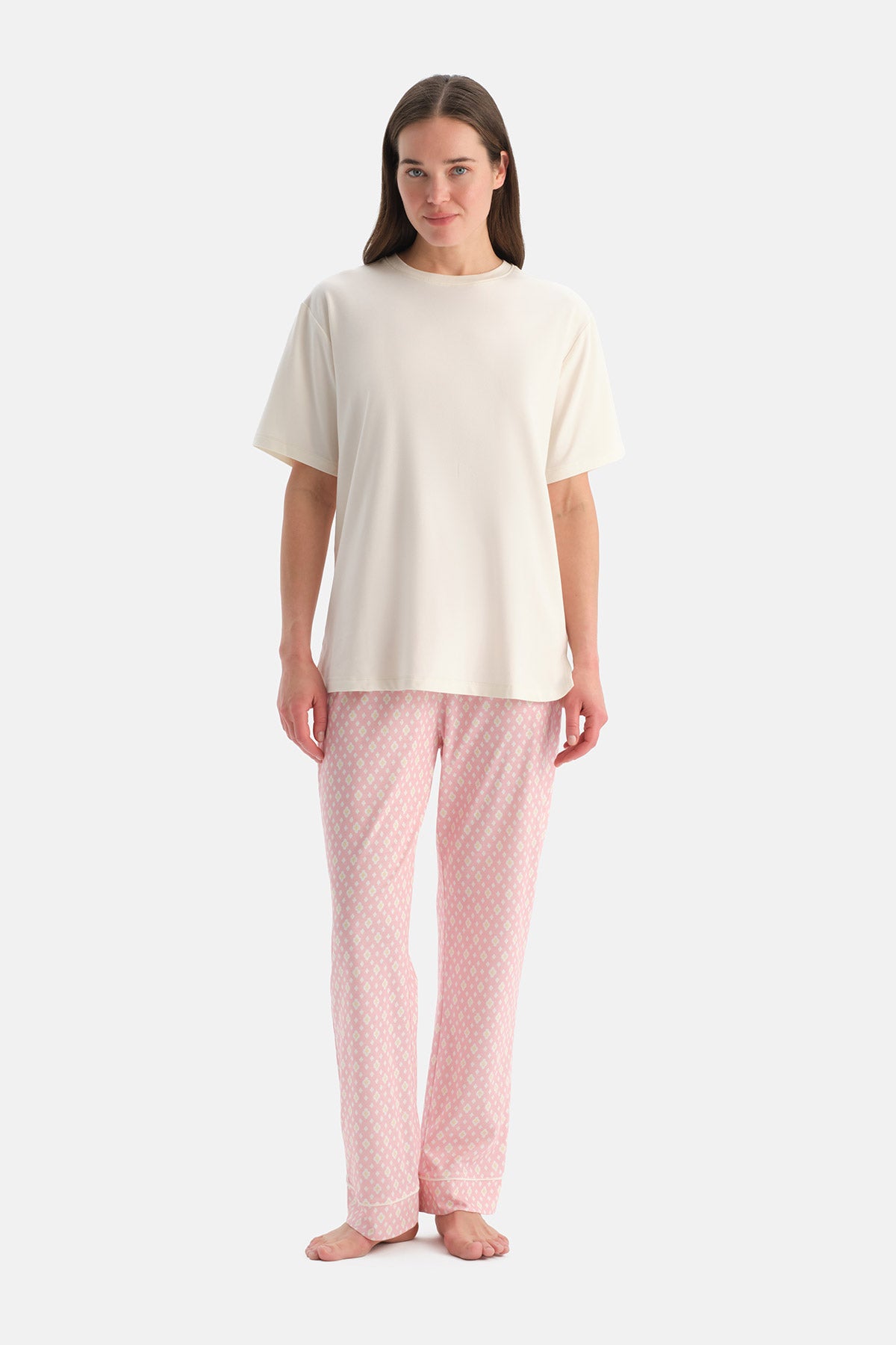 DÜZ PAÇA PAMUK MODAL İKİLİ PANTOLON