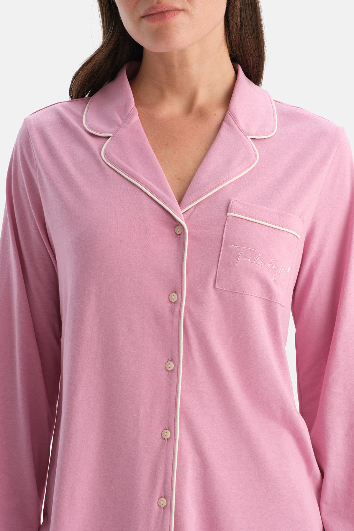 BİYELİ PAMUK MODAL GÖMLEK PANTOLON TAKIM