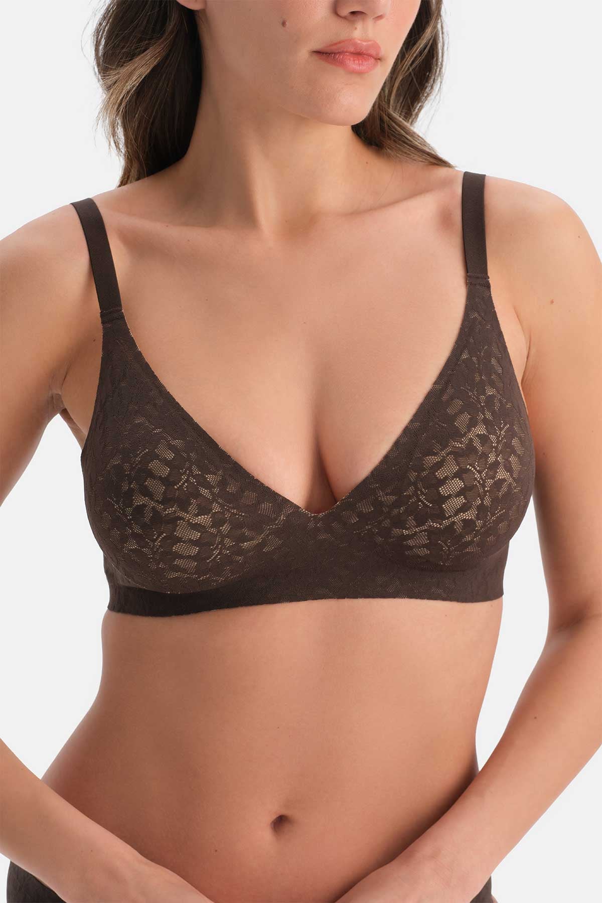 Kahverengi 1135KC Suzıe Balensiz Dikişsiz Sütyen