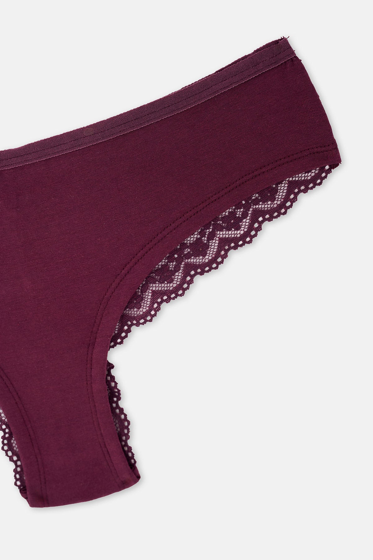 3'LÜ ARKASI DANTEL DETAYLI DÜZ BRAZILIAN KÜLOT