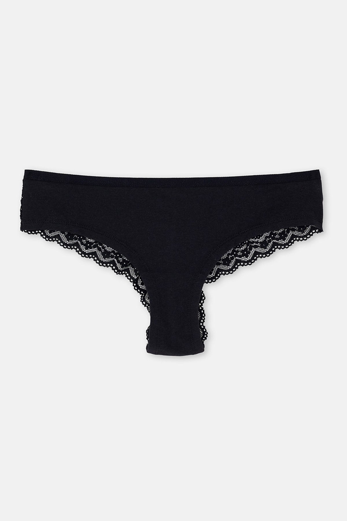 Ekru-Siyah Kadın 3'lü Desenli Brazilian Külot