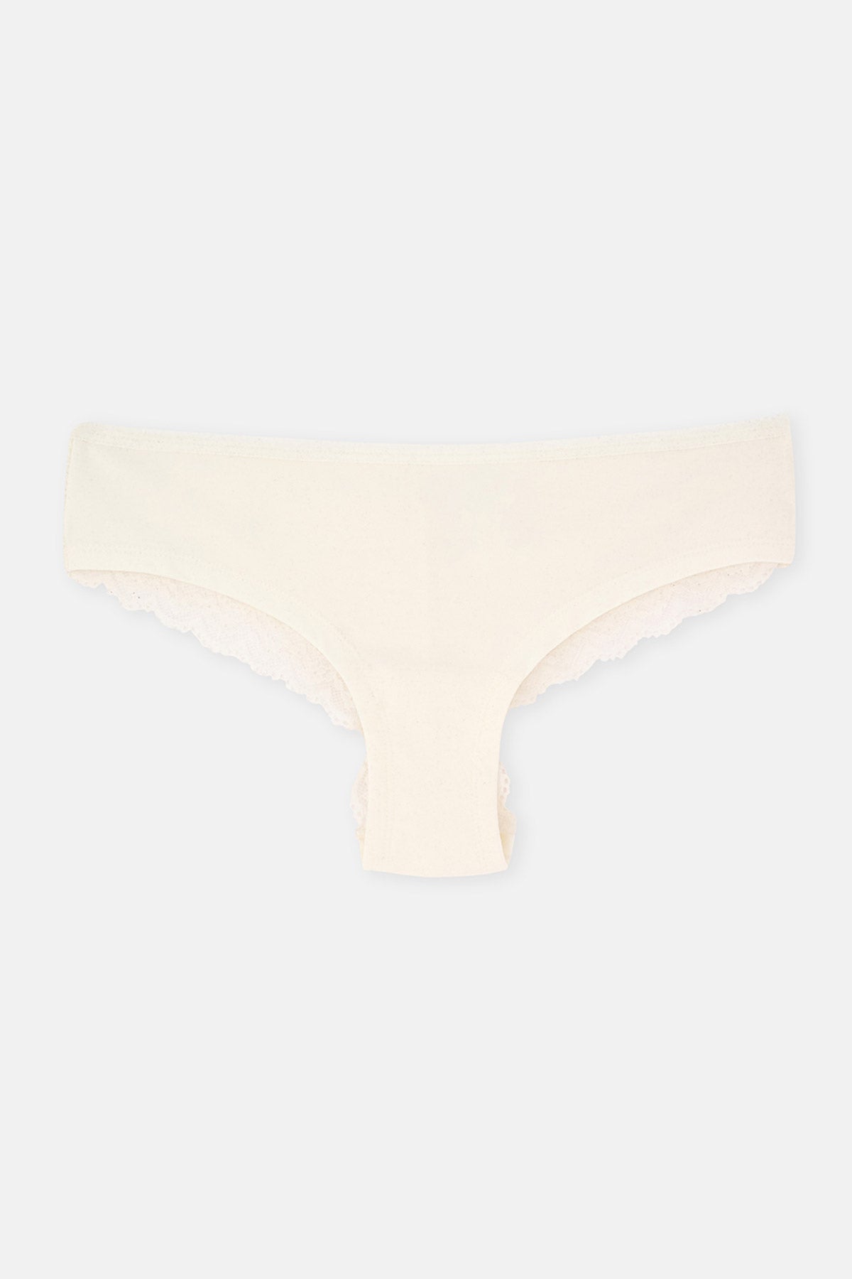 Ekru-Siyah Kadın 3'lü Desenli Brazilian Külot