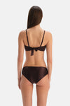 Kahverengi Straplez Bikini Üst