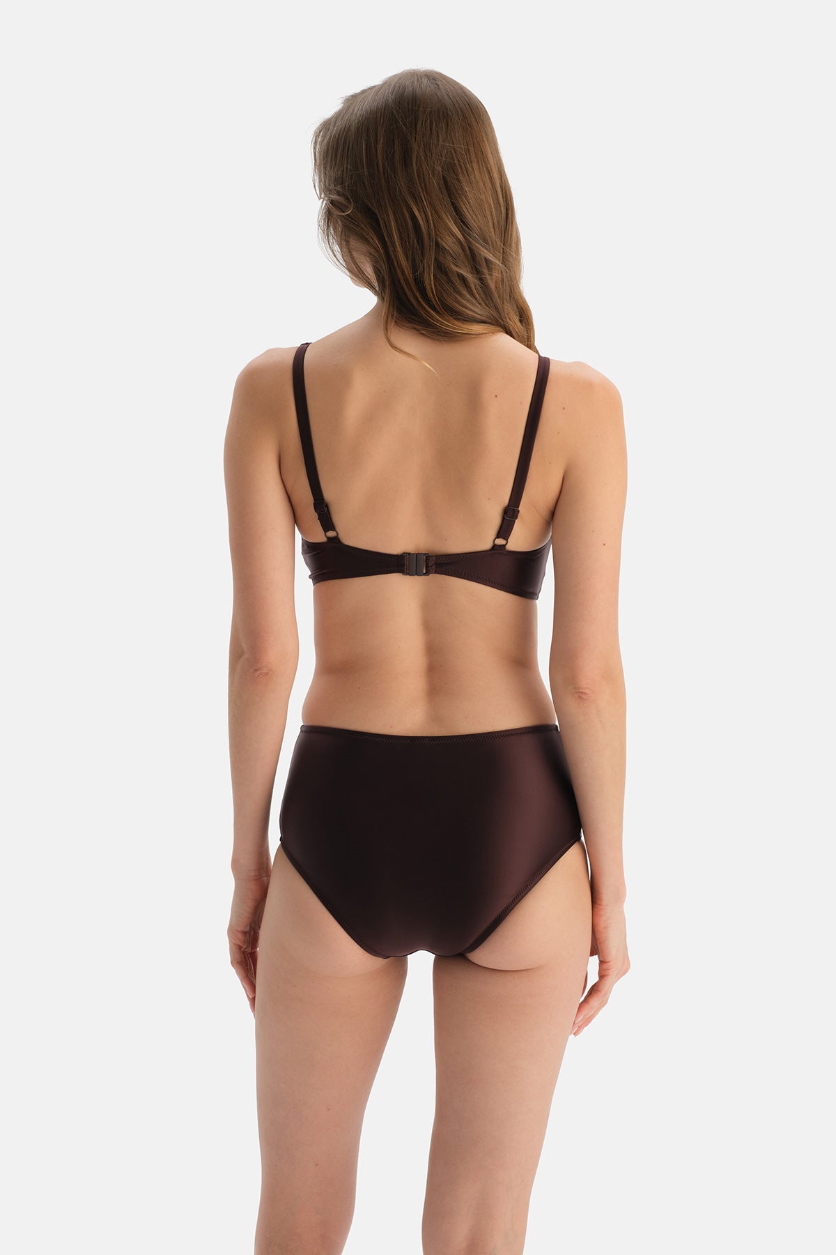 Kahverengi Toparlayıcı Bikini Üst