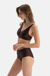 Kahverengi Toparlayıcı Bikini Üst
