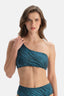 Multicolor Tek Omuz Bikini Üst