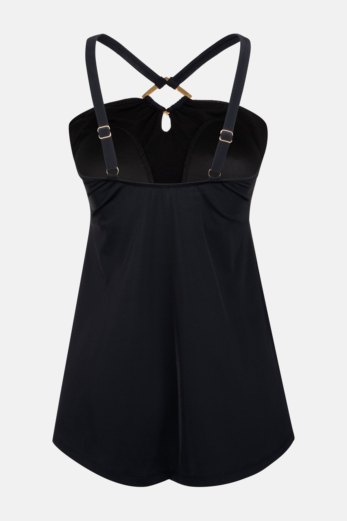 Siyah Korseli Toparlayıcı Tankini Üst