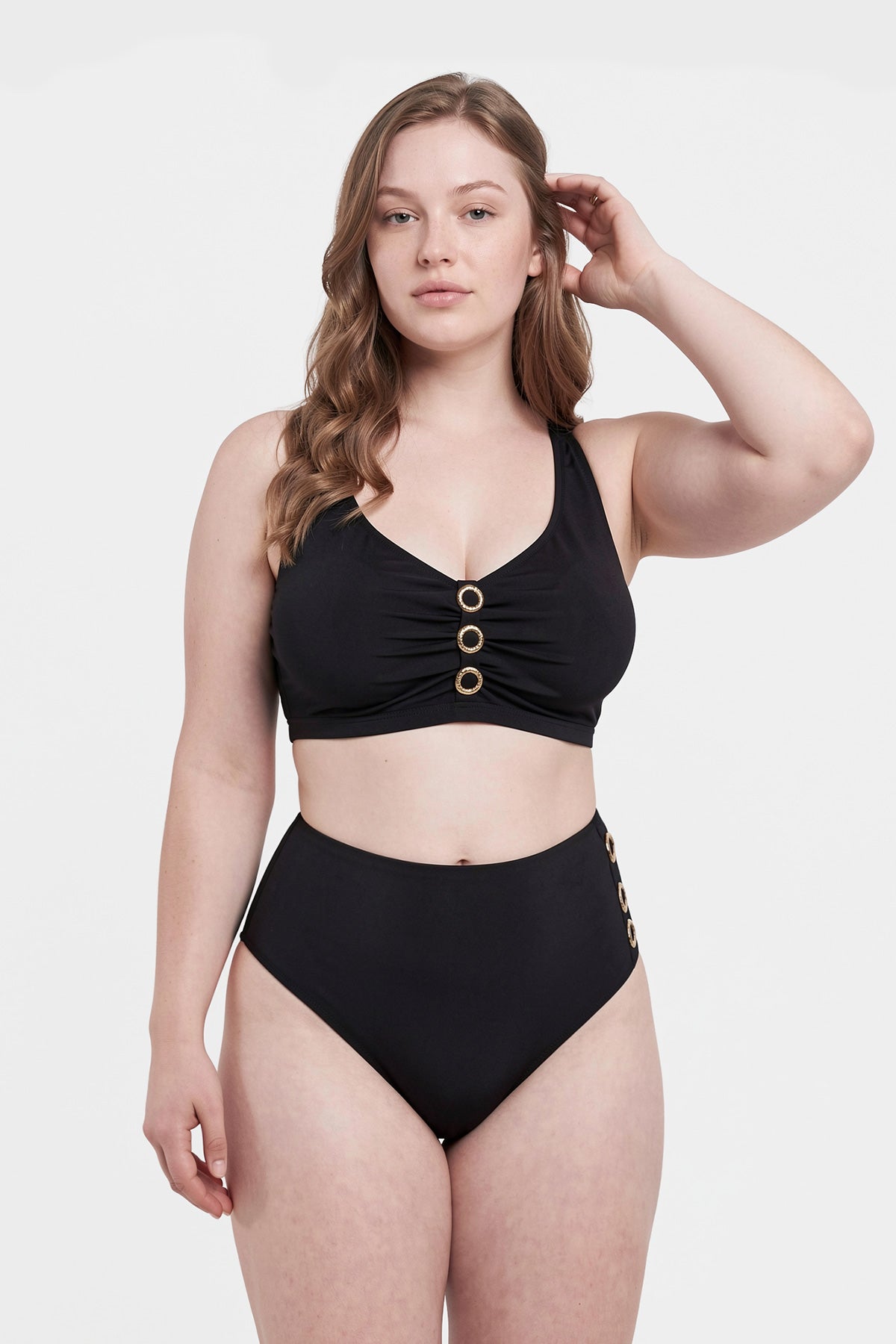 Siyah Yüksek Bel Bikini Alt