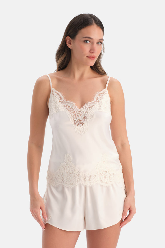 SATEN BRIDE DANTELLİ CAMISOLE