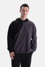Siyah Kapşonlu İki Parçalı Sweatshirt