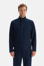 Lacivert Çıtçıt Yaka Sweatshirt