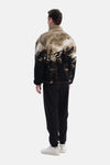Haki Dağ Manzaralı Sweatshirt