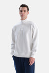 Ekru Halfzip Pike Interlok Sweatshirt