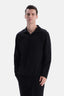 Siyah Polo Yaka Sweatshirt