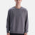 Antrasıt Bis Yaka Pamuklu Sweatshirt