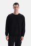 Siyah Bis Yaka Pamuklu Sweatshirt